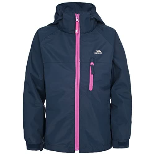 Image of Trespass Girl's Raincloud Jacket - Navy Tone, Size 11/12
