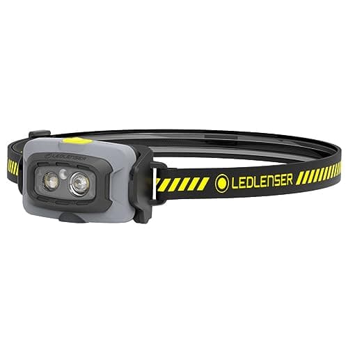 Image of Ledlenser HF4R Work Rechargeable 500 Lumen Head Torch - 80 CRI, Focusable spot to flood Light, Waterproof, Front Red Light and Helmet Mounting Option, Bright, Versatile Headlamp for Work and Adventure