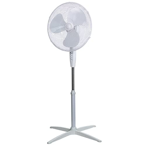 Image of Russell Hobbs 16" Inch, Lightweight, Pedestal Fan, 3 Speeds, Wide-Angled Oscillation, Powerful Airflow, Adjustable Height, White - RHPPF1621