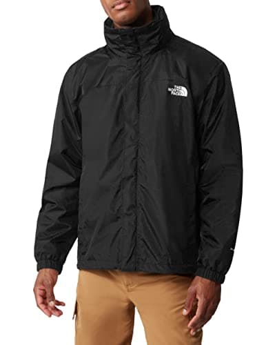 Image of THE NORTH FACE - Men's Resolve Jacket Shell - Breathable, Waterproof Hiking & Camping Jacket & Windbreaker with Adjustable Hood - TNF Black, S