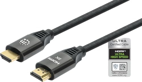 Image of Manhattan 355933 HDMI Cable with Ethernet High Speed Certified 8K@60Hz 1m Black