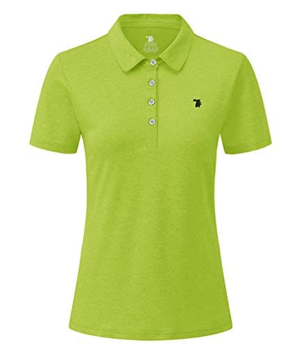 Image of YSENTO Womens Lady-Fit Polo Shirt Golf Tennis Tops Casual Sports Gym Work Shirts(Green,m)