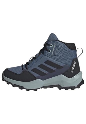 Image of adidas Unisex Kids Terrex AX4R MID RAIN.RDY Hiking Shoes, Wonder Steel/core Black/Magic Grey, 2 UK