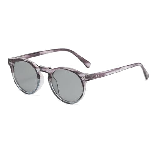 Image of YAMEIZE Vintage Polarized Small Round Sunglasses - for Women Men Classic Style Tinted Round Glasses Shades UV400 Protection Driving Outdoor
