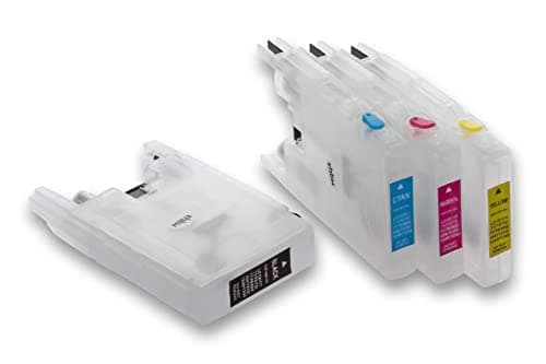 Image of vhbw Empty Refill Ink Cartridge Set Black + Tri-Colour Replacement for Brother LC1220, LC1240, LC1240C, LC1240BK Printer Cartridge (Compatible)