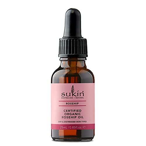 Image of Sukin Organic Rosehip Oil 25ml - reduces the appearance of scars, ageing, relieves redness & helps maintain healthy skin - cruelty free & vegan friendly.
