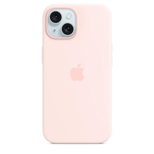 Image of Apple iPhone 15 Silicone Case with MagSafe - Light Pink 