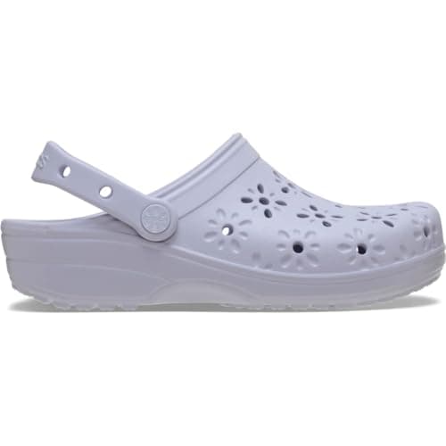 Image of Crocs Classic Floral Cut-Out Clog Purple Moon Size 6 UK Men/ 7 UK Women