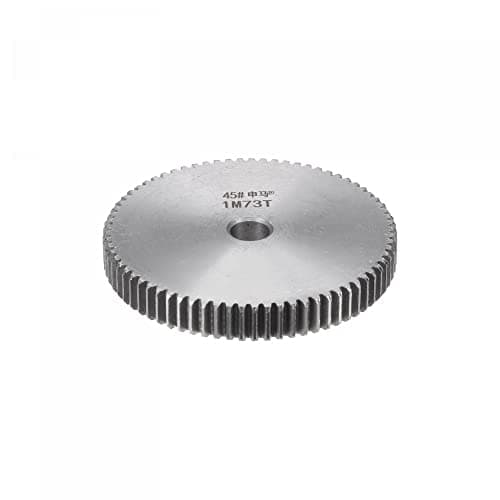 Image of sourcing map Straight Spur Gear 10mm Bore 73T Mod-1 Hardened 45# Steel Spur Diff Differential Motor Gear RC Car Replacement Parts