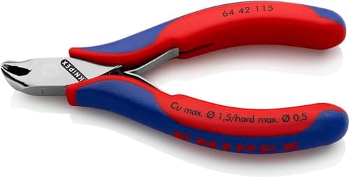 Image of KNIPEX Electronics End Cutting Nipper with Multi-Component Handles 115 mm, 64 42 115