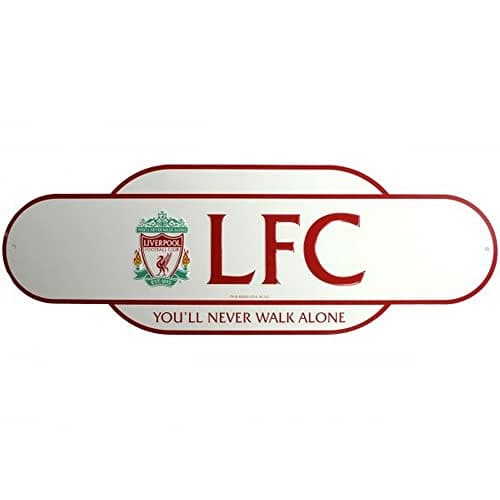 Image of Liverpool FC Classic Retro Years Metal Street Sign (One Size) (White/Red)