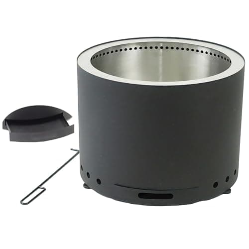 Image of Gr8 Garden 20” Smokeless Stainless Steel Fire Pit Stove with Ash Tray for Outdoor Use