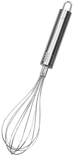 Image of Fackelmann OPAL Whisk, Egg Whisk, Baking & Whipping Balloon Whisk, Hanging Loop, Stainless Steel, 26x6x6cm, Silver