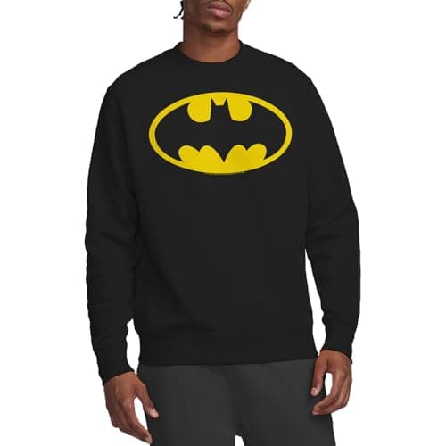 Image of Dc Comics Batman Logo Unisex Sweatshirt, Black, Medium