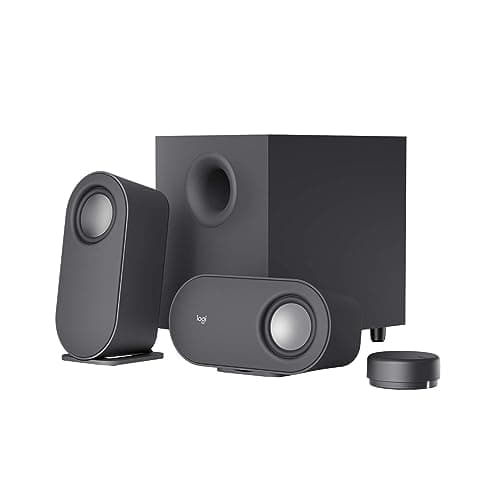 Image of Logitech Z407 Bluetooth Computer Speakers with Subwoofer and Wireless Control, Space-Filling Sound, Premium Audio with Multiple Inputs, USB Speakers - Black