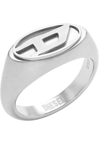 Image of Diesel Men's Stainless Steel Signet Rings