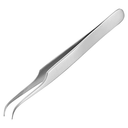 Image of fine Tipped Stainless Steel Tweezers (Curved Style), 120mm Long. ENGINEER pt-06