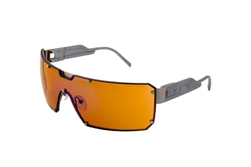 Image of Gunnar Gaming and Computer Eyewear - Cyberpunk 2077 Dex - Frame Colour: Steel - Lens Tint: Amber MAX (Blocks 98% Blue Light & 100% UV Light) Focus - Blue Light Blocking Glasses
