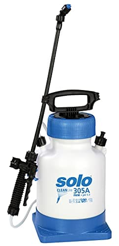 Image of Solo 30505 5 Litre Pressure Sprayer for Acid Cleaners in pH Range 1-7 with Base 305 A, White Blue
