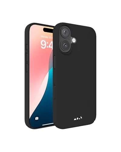 Image of Mous for iPhone 16 Case Slim MagSafe Compatible - Super Thin 2.0 - Magnetic Phone Cover - Black