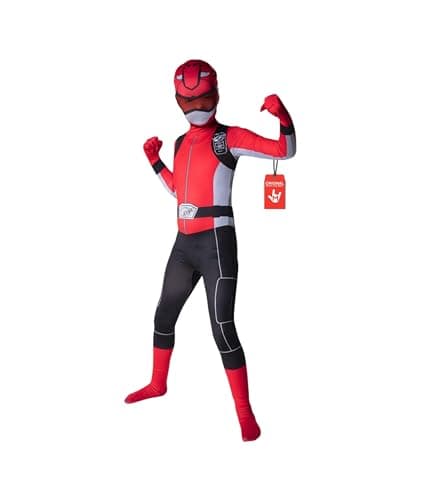 Image of Morphsuits Red Power Ranger Costume Kids | Power Rangers Red Power Rangers Morpher Accessory, Medium