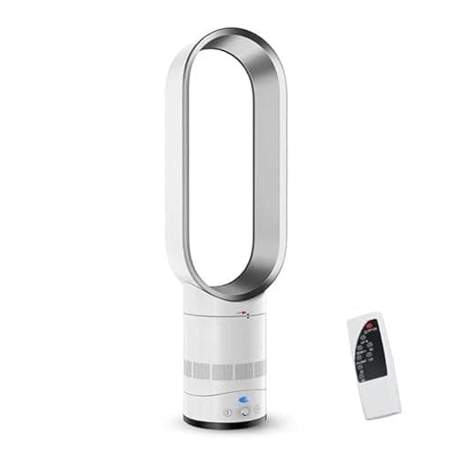 Image of JDKJAG Tower Fan, 56cm, 4000-5600rpm Bladeless Fan, tower fans cooling quiet bedroom, Fans & Cooling, tower fan with remote, silent towers fans, 8h Timer, 80° Oscillation (B-grey)