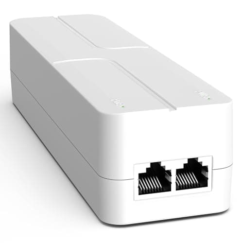 Image of YuanLey 2.5G PoE Injector 60W, PoE+ Injector Converts Non-PoE to PoE+, 55V IEEE 802.3at/af, 10/100/1000/2500Mbps Ethernet PoE Adapter Plug & Play, Power Over Ethernet Up to 325 Feet