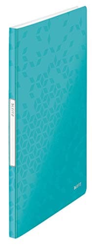 Image of Leitz A4 Display Book, 20 Pockets, 40 Sheet Capacity, Transparent Pockets, Ice Blue, WOW Range, 46310051