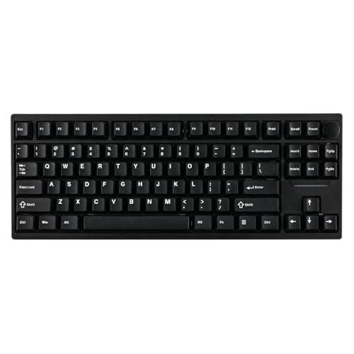 Image of EPOMAKER P87 TKL Aluminum Wireless Mechanical Keyboard, QMK/VIA Programmable Gaming Keyboard, CNC Metal Knob, 87% US Layout, RGB Backlight (Black, Zebra Linear)