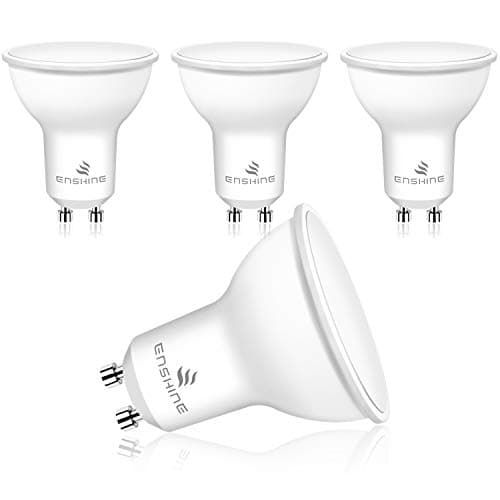 Image of Enshine LED GU10 Spotlight Bulbs, Frosted, 7W (50W Halogen Equivalent), Warm White 3000K, 500 Lumen, Non-dimmable(Pack of 4)