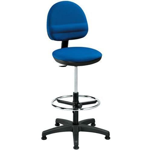 Image of Horison Industries Industrial Draughtsman Chair | High & Stable Chair with Footrest | Adjustable Height & Comfortable Sitting 580x400x390 mm