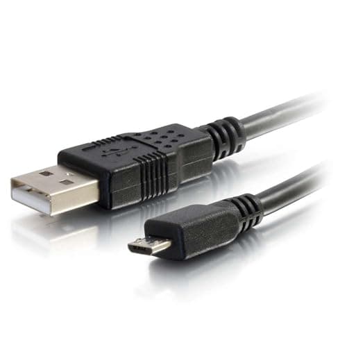 Image of C2G 3M USB-A 2.0 Male to Micro USB-B Male Extension Cable (3.3 Foot) PS4 Controller Charger Cable, black