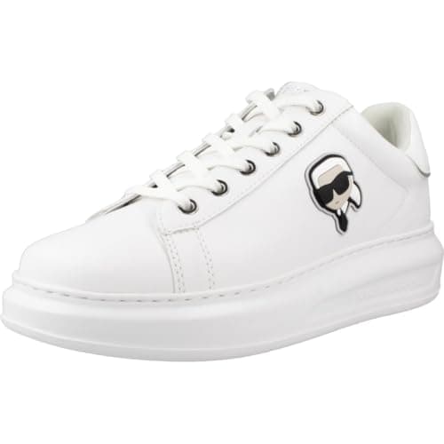 Image of KARL LAGERFELD Kapri NFT LO Lace Women's White Mono Trainers-UK 6