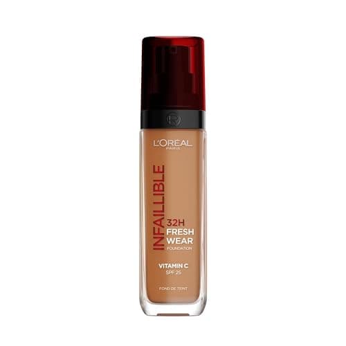 Image of L'Oréal Paris Liquid Foundation, Full Coverage, Lasting Wear, Hydrating, Water & Transfer-Proof, Lightweight Texture, Fresh, Dewy & Glowing Skin, 355 Sienna