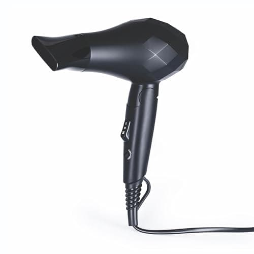 Image of IONOS Travel Hair Dryer with Status Styling Technology - 1000W, 2 Speeds, Dual Voltage, Folding & Lightweight (IONTHD1PB10)