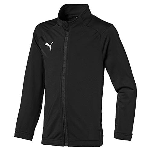Image of Puma Children's Liga Sideline Poly Core Jacket, Black(Puma Black-Puma White), 13-14 Y (Manufacture size: 164)