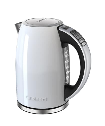 Image of Cuisinart - 1.7 Liter Stainless Steel Cordless Electric Kettle with 6 Preset Temperatures (White), CPK-17