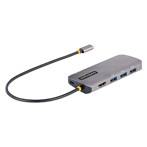 Image of StarTech.com 6-in-1 USB-C Hub for MacBook Pro M1 M2 M3 M4 and Windows, 4K 60Hz HDMI Video, HDR10, USB 5Gbps Hub, 100W Laptop Charging, GbE