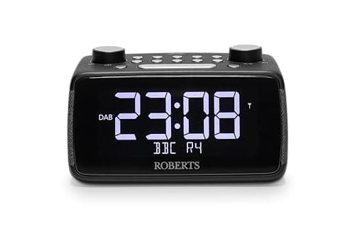Image of Roberts ORTUS4 FM/DAB/DAB+ Digital Radio with Bluetooth, Alarms and Over-Sized Display, Black