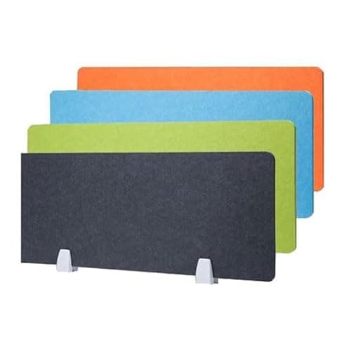 Image of Blissbuilt Acoustic Freestanding Desk Divider Desktop Privacy Panel Felt Screen Acoustic Reduce Noise And Visual Distractions Rounded Edges For Enhanced Comfort