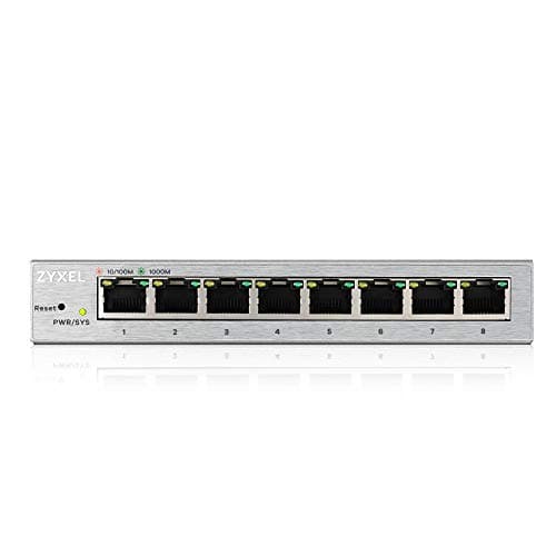 Image of Zyxel 8-Port Gigabit Easy Web Managed Plus Switch, Sturdy Metal, QoS, WebGUI, Jubmo Frames, VLANs, DHCP Client, IGMP Snooping, Link Aggregation, GS1200-8 (8-Port Smart Plus Web Managed)