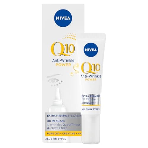 Image of NIVEA Q10 Anti-Wrinkle Power Firming Eye Cream (15ml), Anti-Wrinkle Skincare for Eliminating Fine Lines and Dark Circles, Nourishing Eye Cream for Softer, Smoother Skin