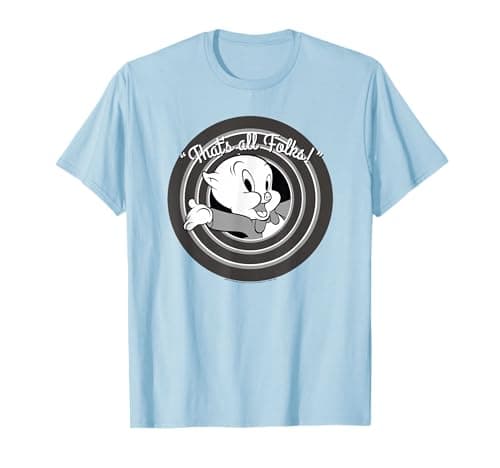 Image of Looney Tunes That's All Folks Porky Pig T-Shirt