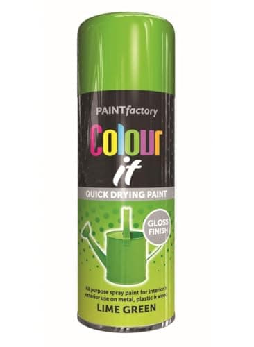 Image of RAPIDE PF Colour It Spray Gloss Lime Green 400ML - Quick-Drying High-Performance Spray Paint | Ideal for Metal, Plastic, and Wood | Interior & Exterior Use