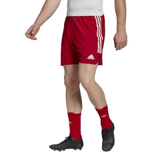 Image of adidas Men's Condivo 22 Match Day Shorts, Team Power Red/White, X-Small