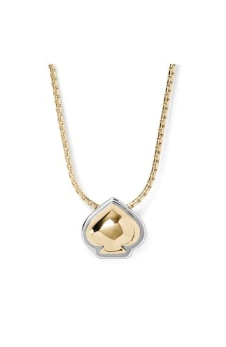 Image of Kate Spade New York Sculpted Spade Pendant (Silver/Gold)