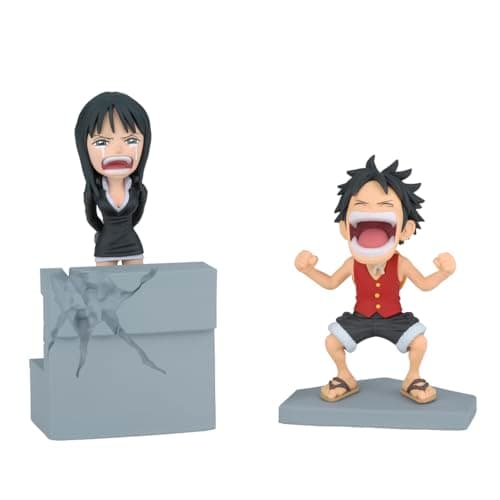 Image of BANPRESTO Monkey D. Luffy & Nico Robin One Piece World Collectable Log Stories Action Figure, 10 cm, BP28829P Multicolor, Collectible Figure, Optimal for Anime Fans