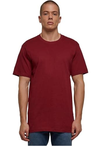 Image of Build Your Brand Men's Basic Round Neck T-Shirt T-Shirt, Burgundy, M