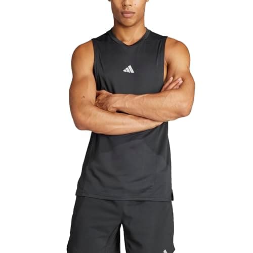 Image of adidas Men's Designed 4 Training High Intensity Workout Heat.rdy Tank Top, Black, XS