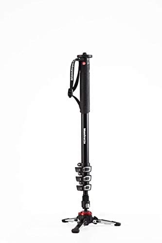 Image of Manfrotto Video Monopod XPRO+, 4-Section Aluminium Camera and Video Support Rod with Fluid Base, Photography Accessories for Content Creation, Videography, Vlogging